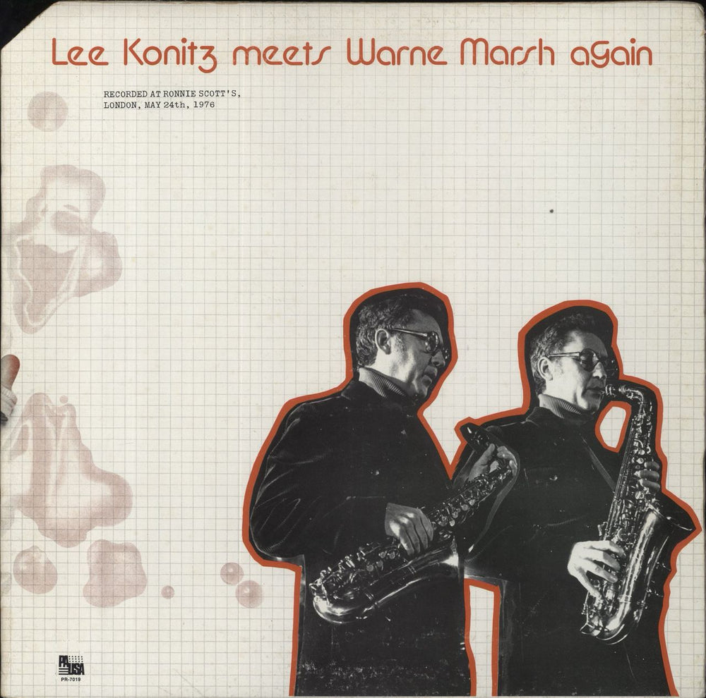 Lee Konitz Meets Warne Marsh Again US vinyl LP album (LP record) PR-7019