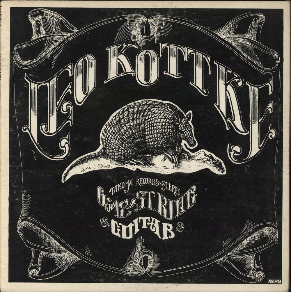 Leo Kottke 6 And 12 String Guitar - 1st US vinyl LP album (LP record) C-1024