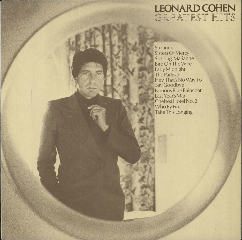 Leonard Cohen Greatest Hits - red label + Insert UK vinyl LP album (LP record) CBS32644