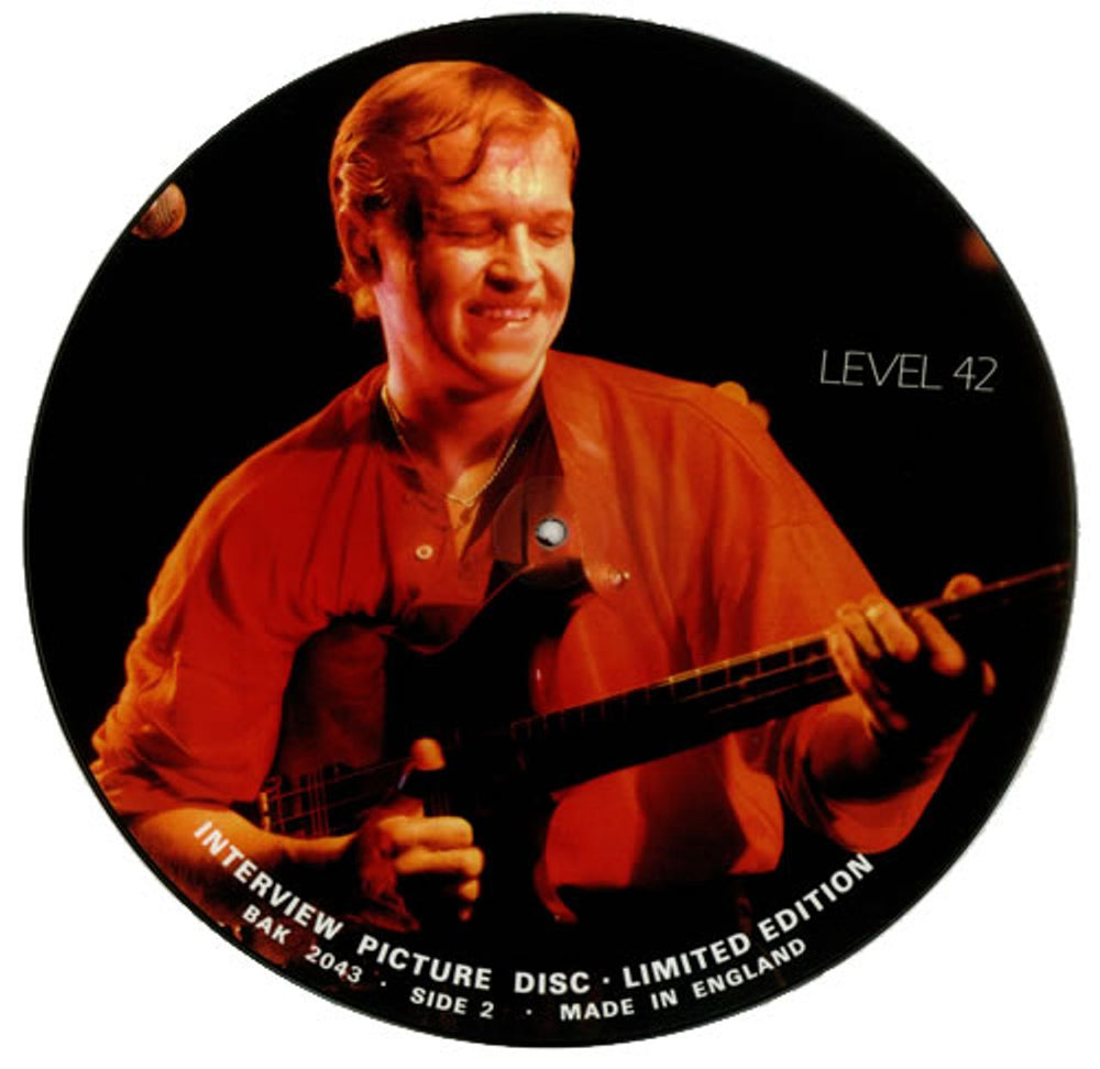 Level 42 Interview Picture Disc UK picture disc LP (vinyl picture disc album) BAK2043