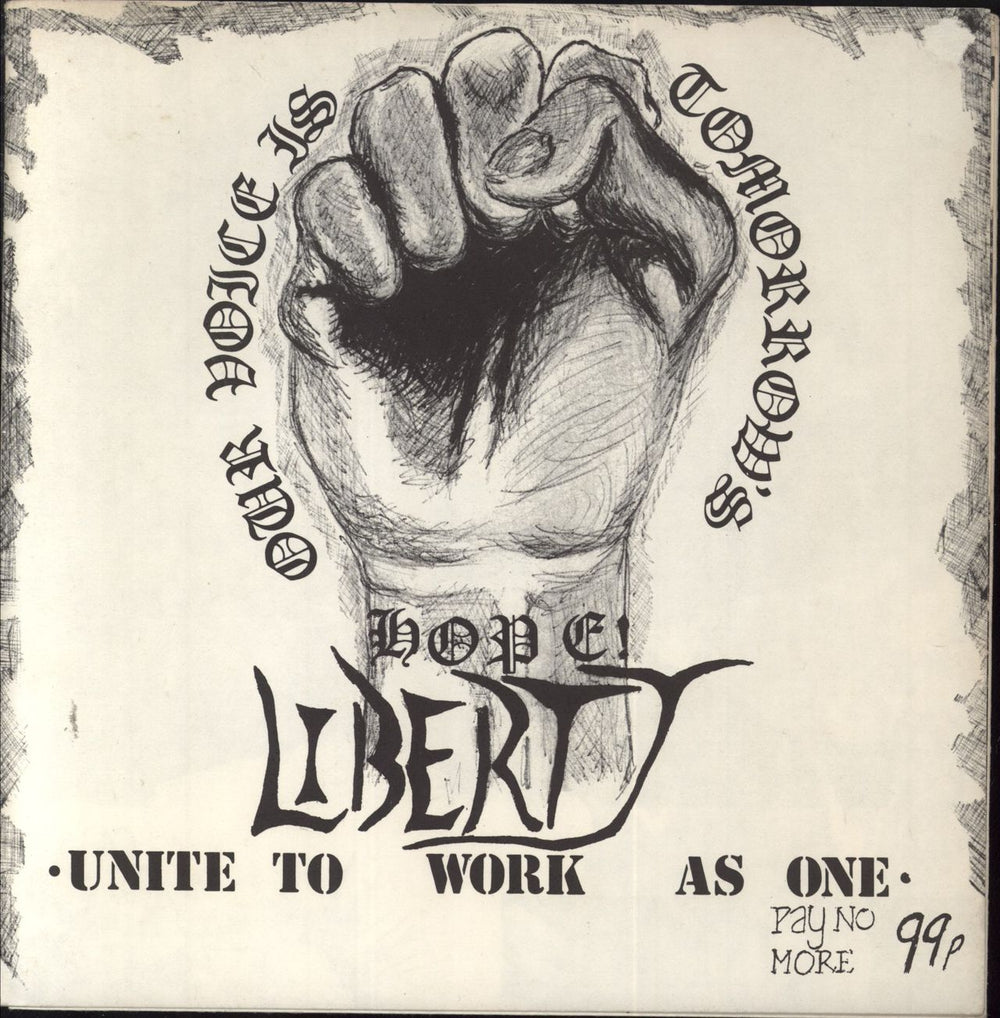 Liberty Our Voice Is Tomorrow's Hope! UK 7" vinyl single (7 inch record / 45) MORT19