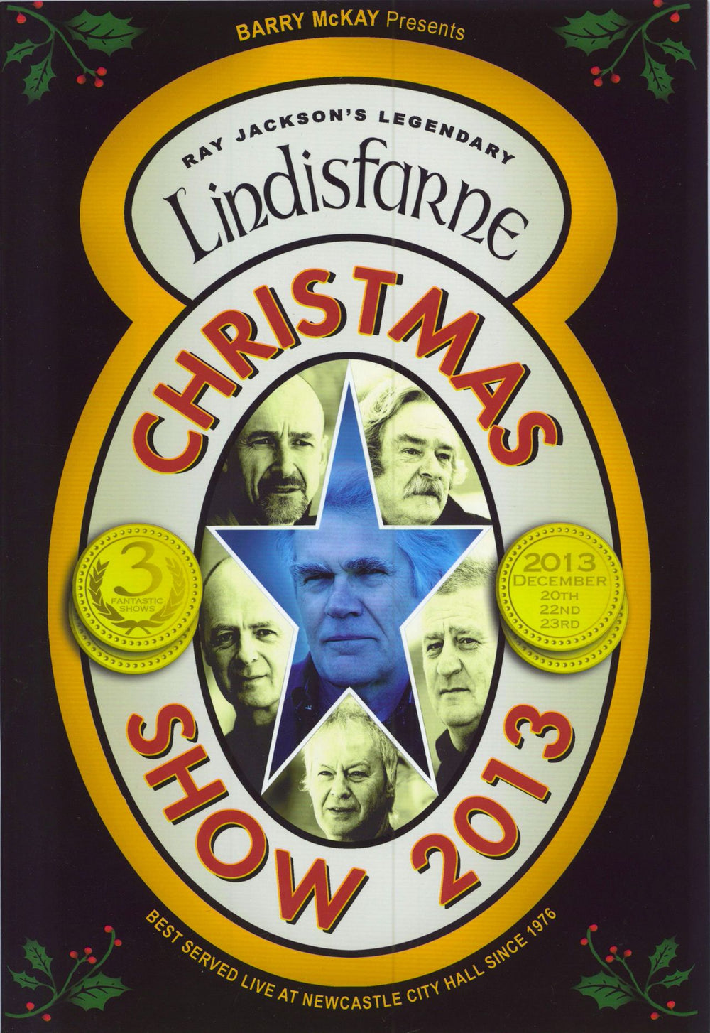 Lindisfarne Christmas Show 2013 UK tour programme TOUR PROGRAMME