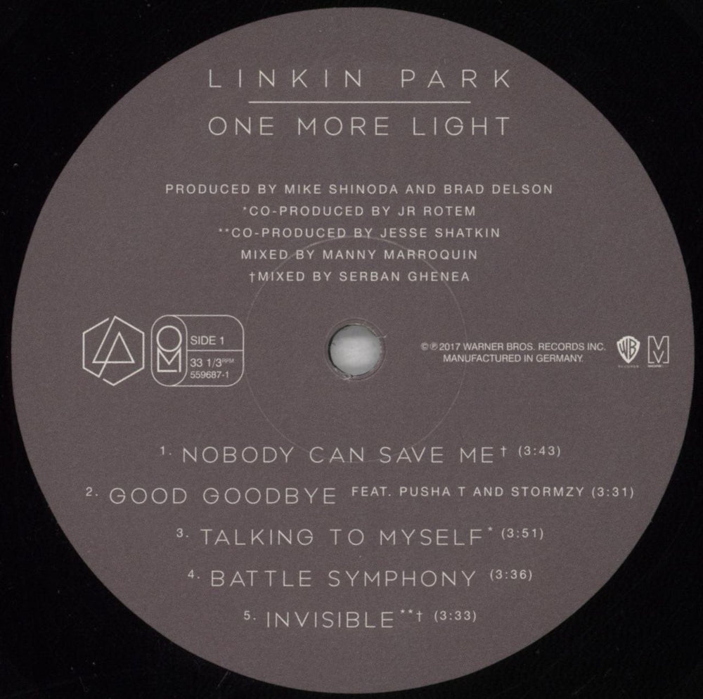 Linkin Park One More Light UK vinyl LP album (LP record) LKPLPON825976