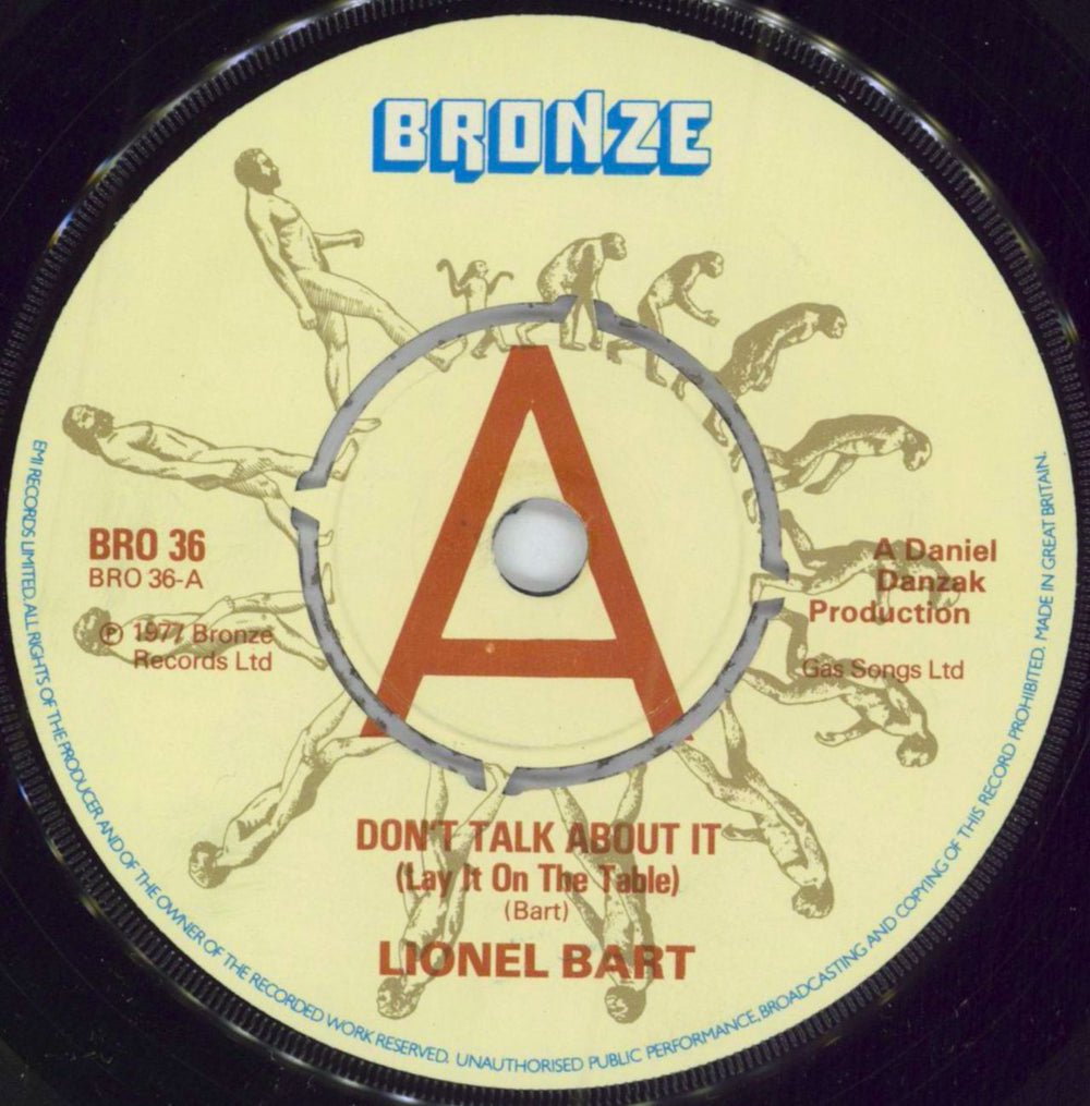 Lionel Bart Don't Talk About It (Lay It On The Table) UK 7" vinyl single (7 inch record / 45) BRO36