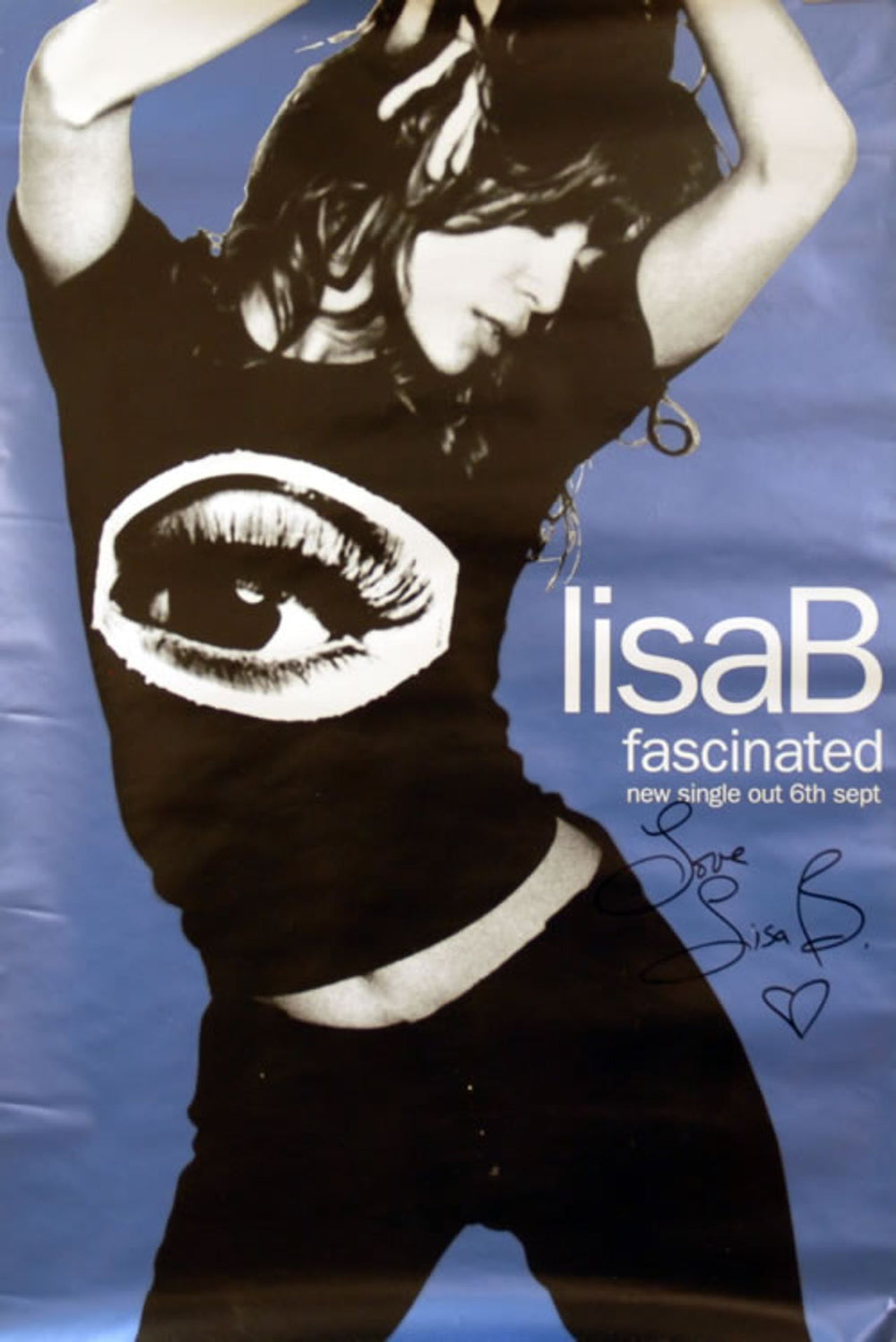Lisa B Fascinated - autographed UK Promo poster 20 X 30