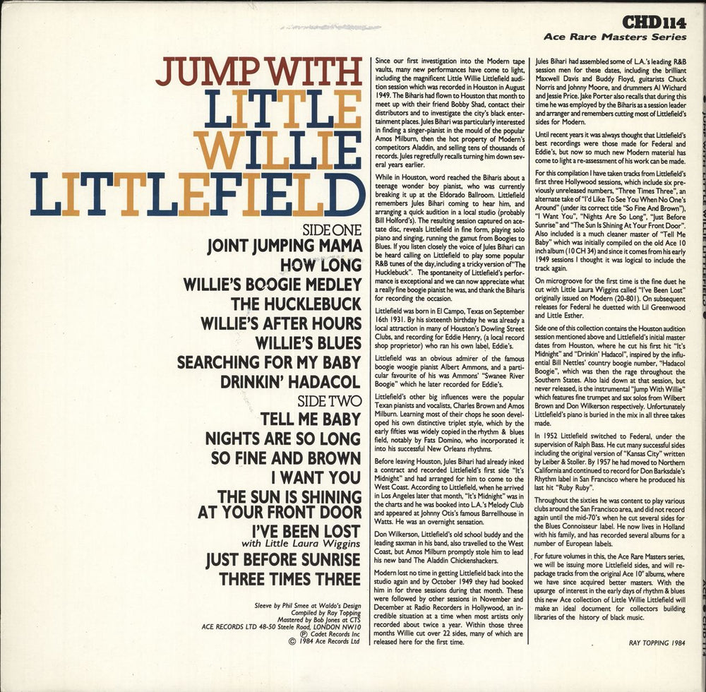 Little Willie Littlefield Jump With UK vinyl LP album (LP record)