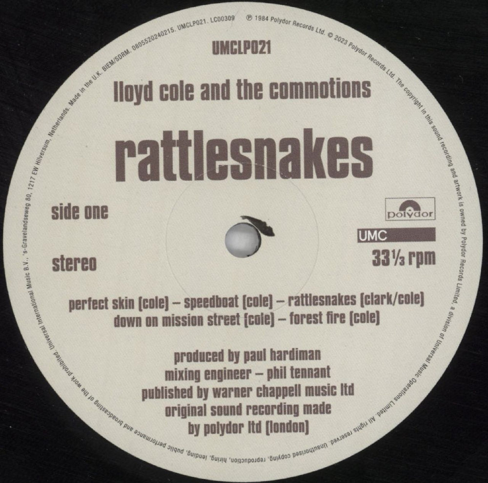 Lloyd Cole Rattlesnakes UK vinyl LP album (LP record) LLOLPRA824172