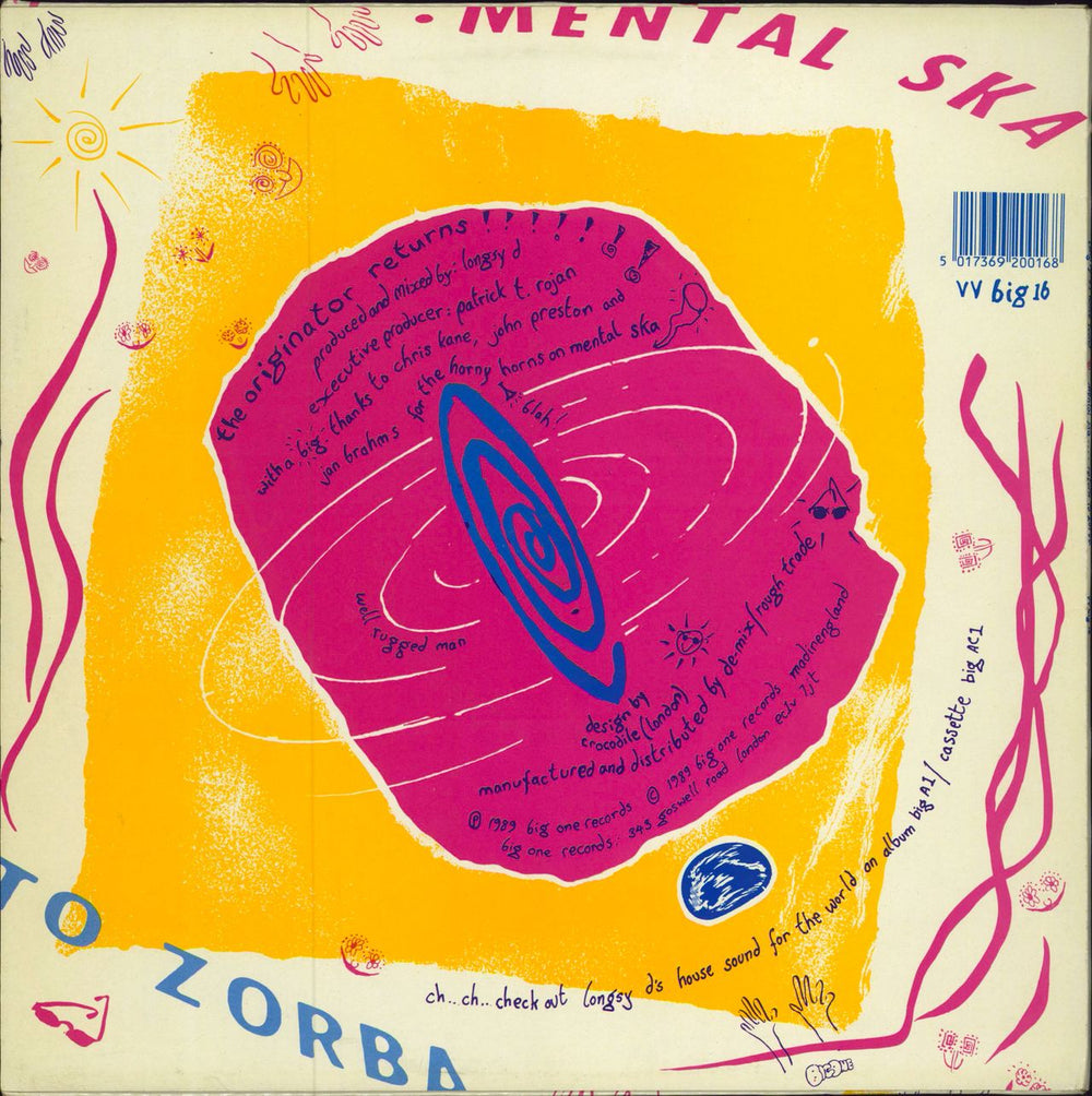 Longsy D Mental Ska UK 12" vinyl single (12 inch record / Maxi-single) 5017369200168