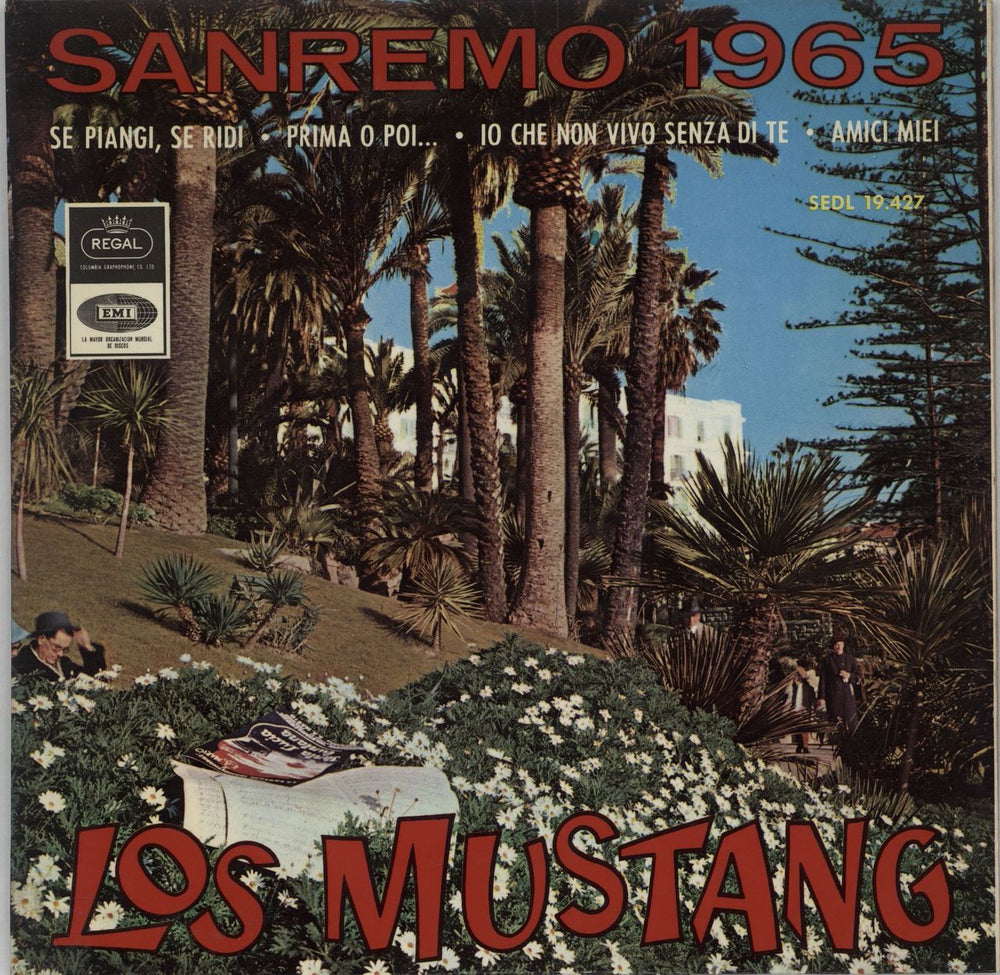 Los Mustang Festival Sanremo 1965 Spanish 7" vinyl single (7 inch record / 45) SEDL19.427