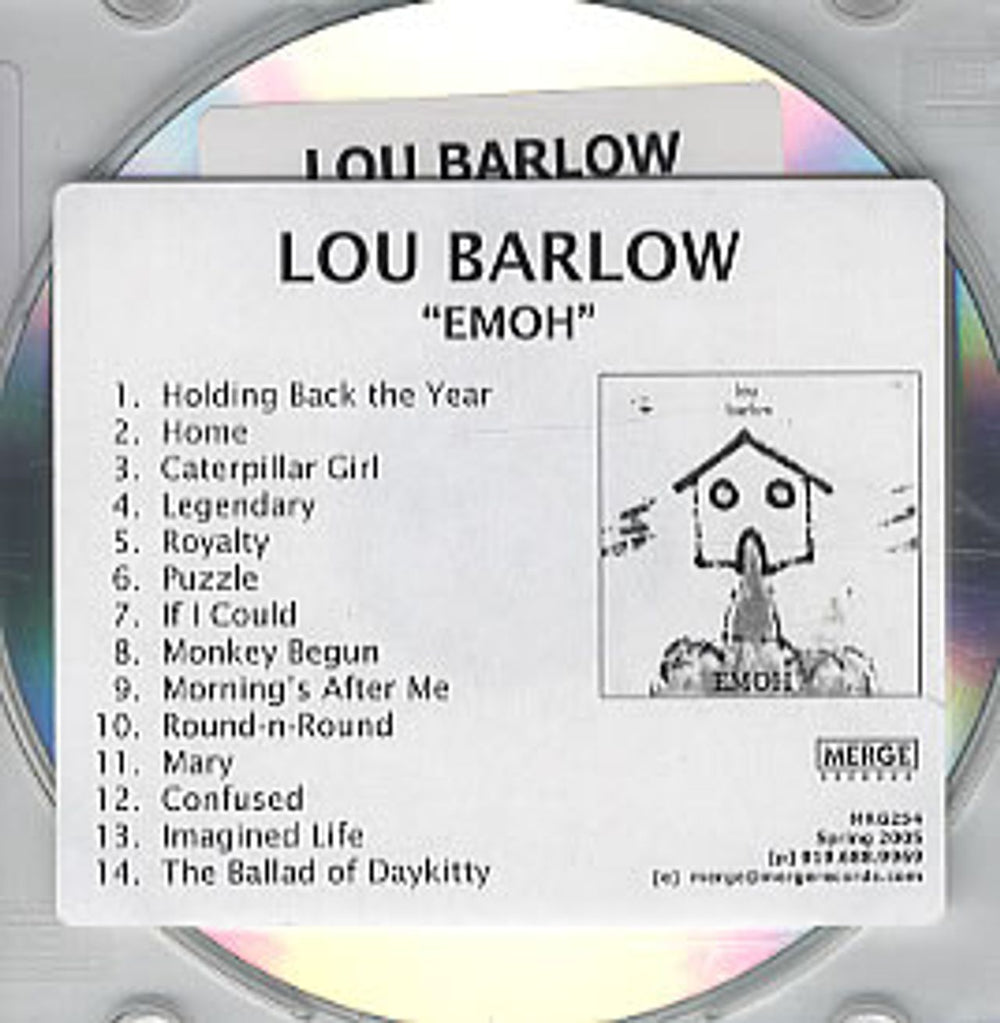 Lou Barlow Emoh US Promo CD-R acetate CDR ACETATE