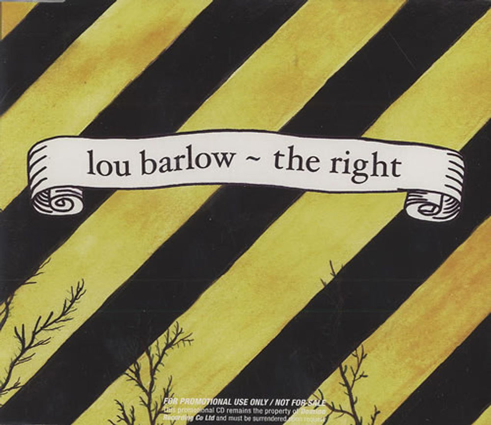 Lou Barlow The Right UK Promo CD single (CD5 / 5") RUG343CDP