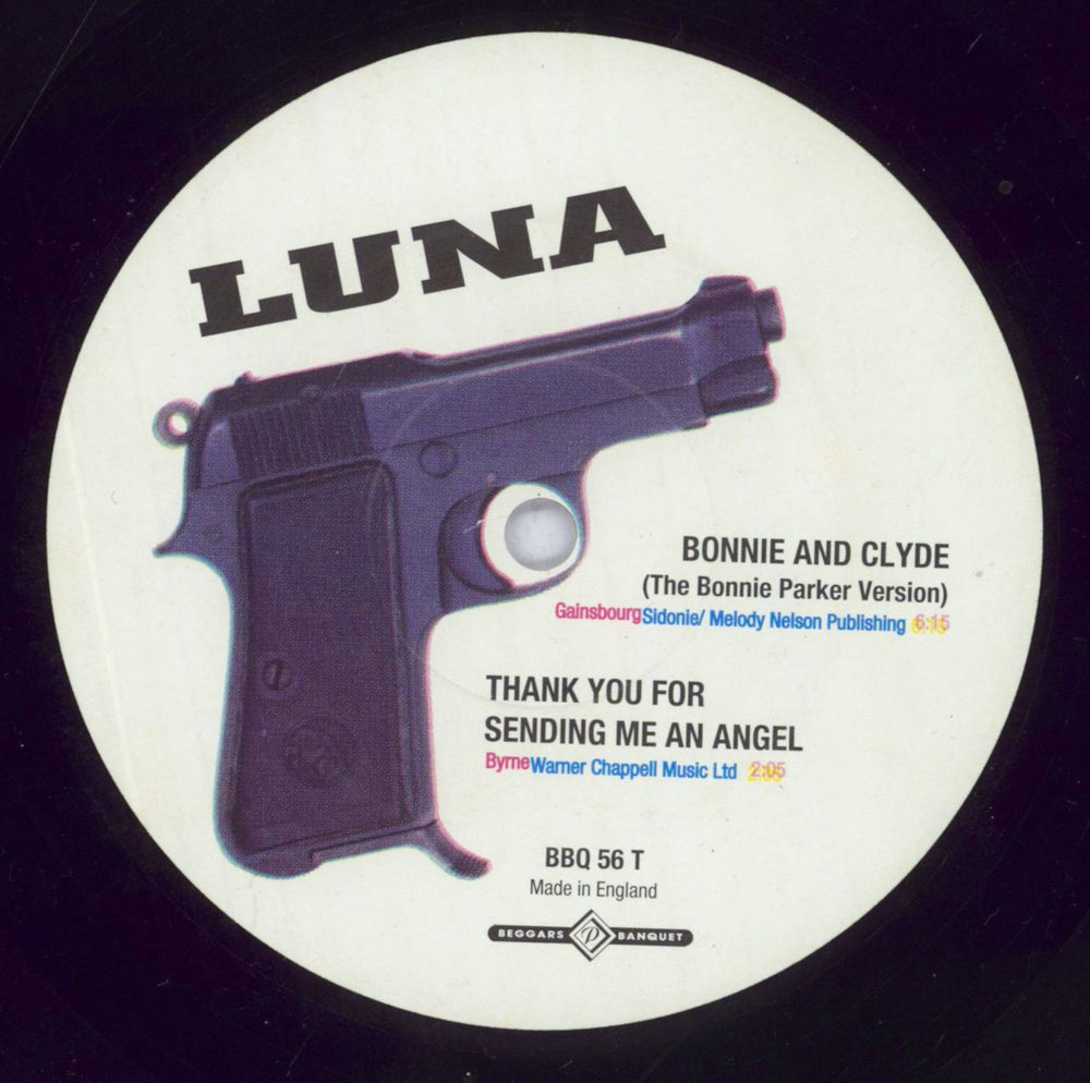 Luna Bonnie And Clyde UK 12" vinyl single (12 inch record / Maxi-single) LUN12BO830711