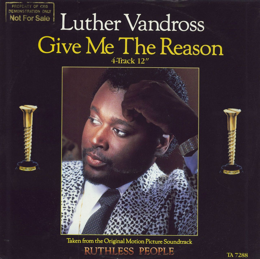 Luther Vandross Give Me The Reason UK 12" vinyl single (12 inch record / Maxi-single) TA7288