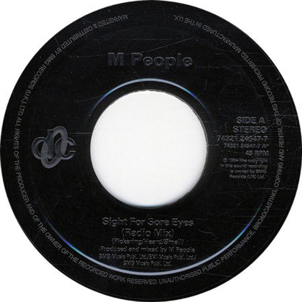 M-People Sight For Sore Eyes Radio Mix - Jukebox Issue UK 7" vinyl single (7 inch record / 45) 7432124547-7