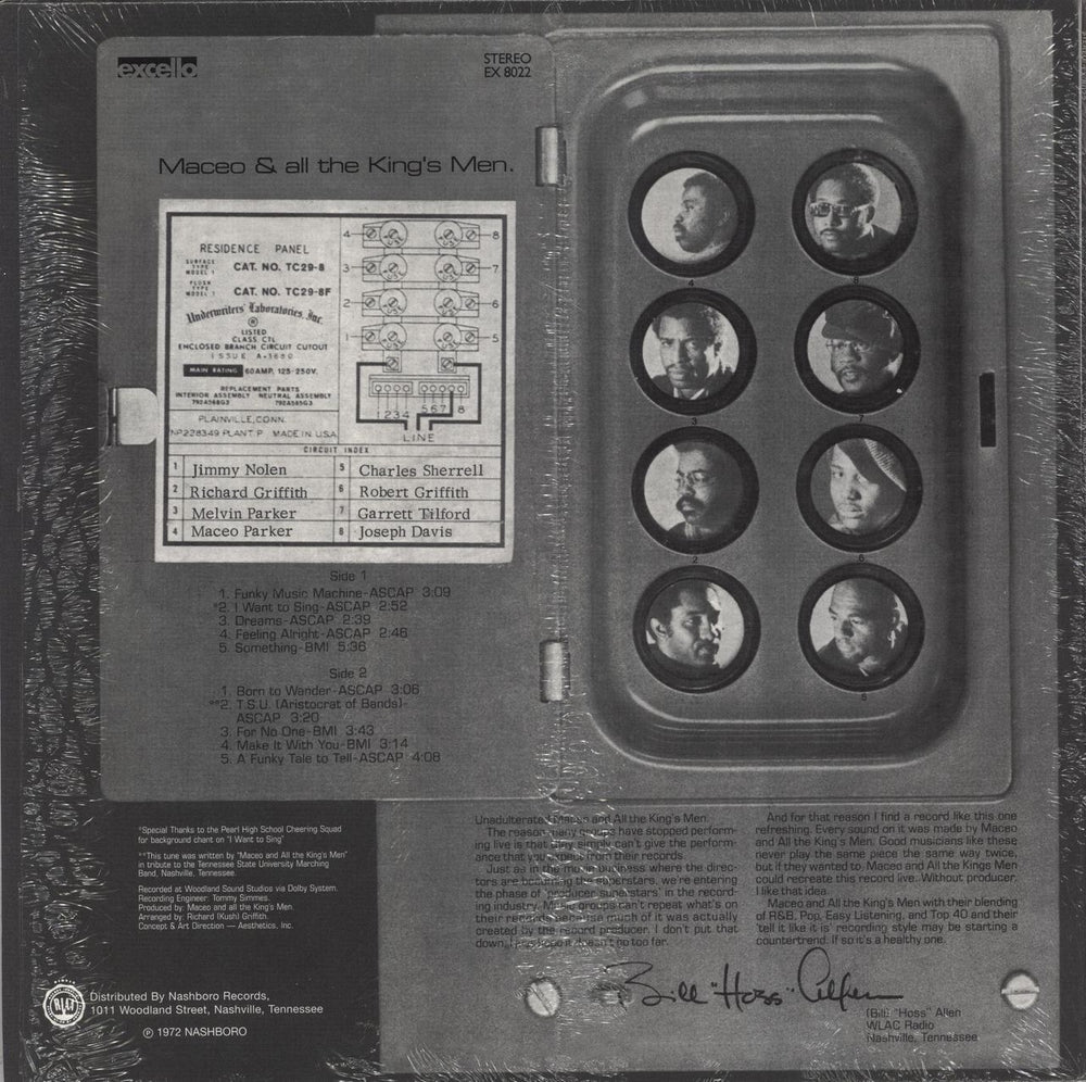 Maceo & The Macks Funky Music Machine + Opened Shrink US vinyl LP album (LP record)