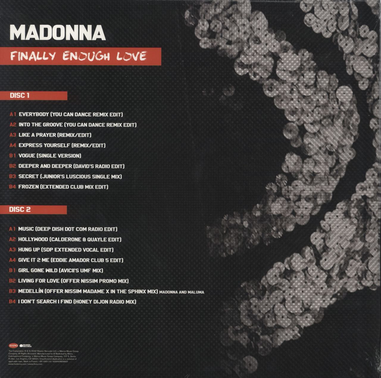 Madonna - Finally Enough Love [Clear Colored Vinyl Exclusive] 2xLP
