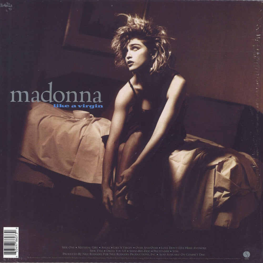 Madonna Like A Virgin - White Vinyl + Shrink UK vinyl LP album (LP record) 603497860739