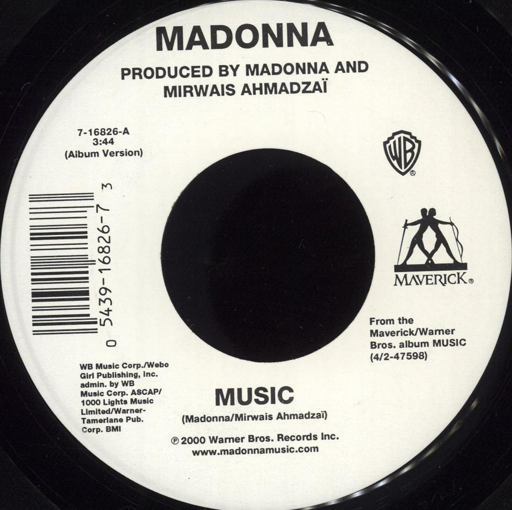 Madonna Music - Jukebox US 7" vinyl single (7 inch record / 45) 7-16826