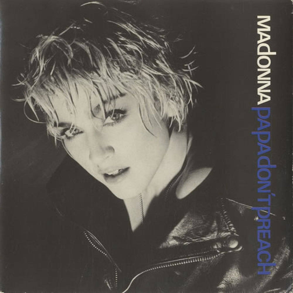 Madonna Papa Don't Preach  - Inj - Card Sleeve UK 7" vinyl single (7 inch record / 45) W8636