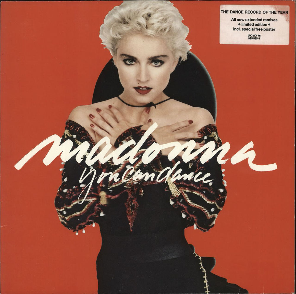 Madonna You Can Dance - Oblong Sticker + Poster UK vinyl LP album (LP record) WX76