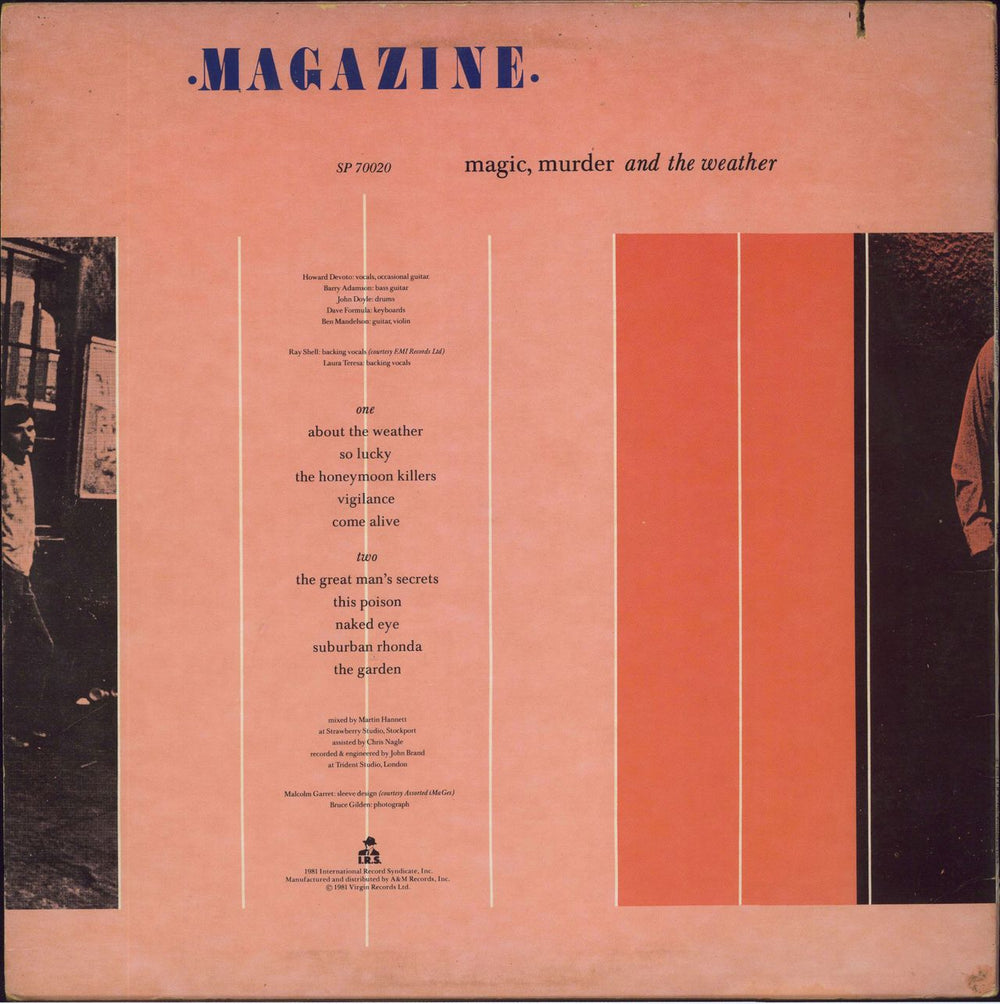 Magazine Magic, Murder And The Weather US vinyl LP album (LP record)