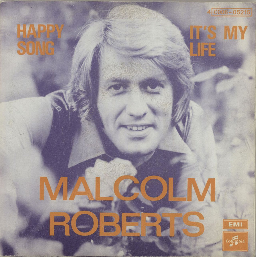 Malcolm Roberts Happy Song Belgian 7" vinyl single (7 inch record / 45) 4C006-05215