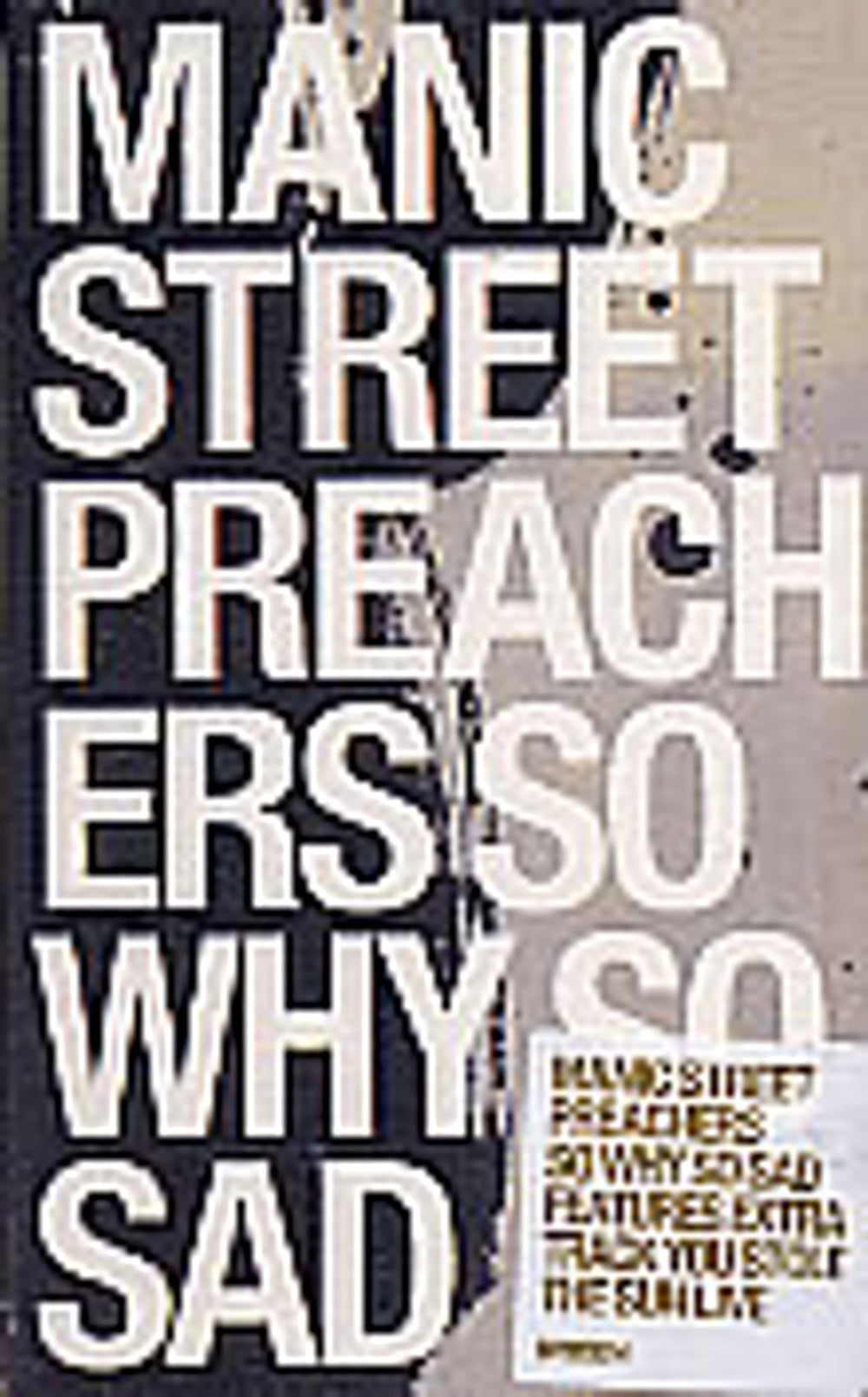 Manic Street Preachers So Why So Sad UK cassette single 6708324