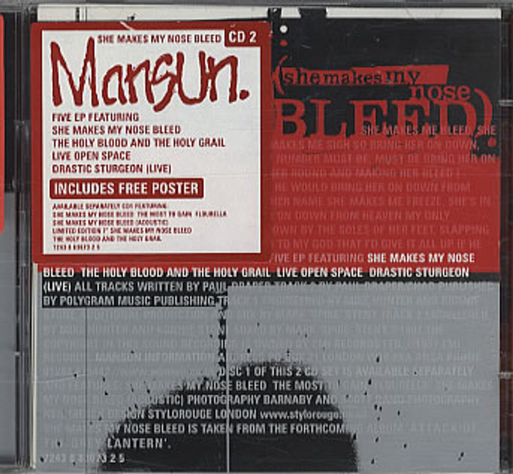 Mansun She Makes My Nose Bleed - Part 2 UK CD single (CD5 / 5") CDRS6458