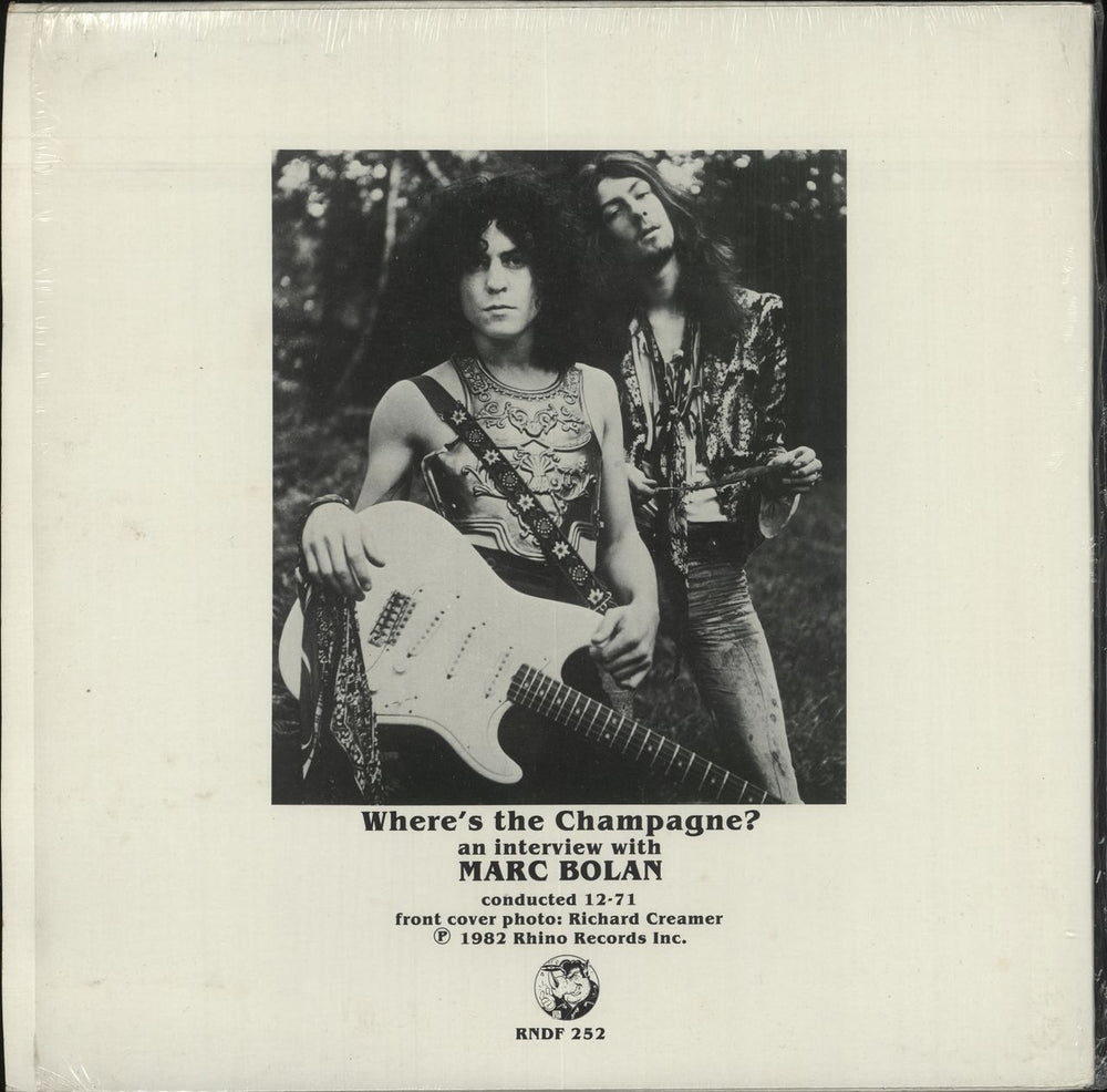 Marc Bolan Where's The Champagne? UK picture disc LP (vinyl picture disc album)