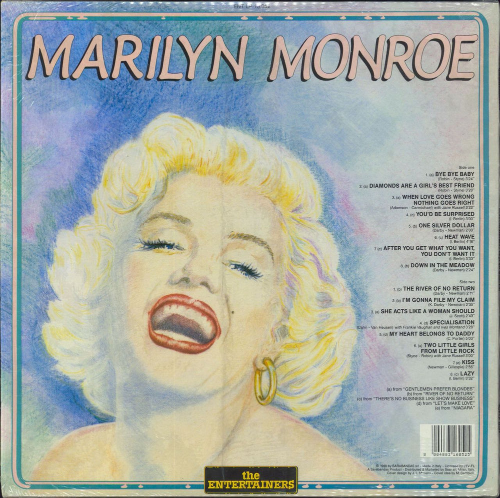 Marilyn Monroe Marilyn Monroe Sings Her Movie Hits Italian vinyl LP album (LP record)