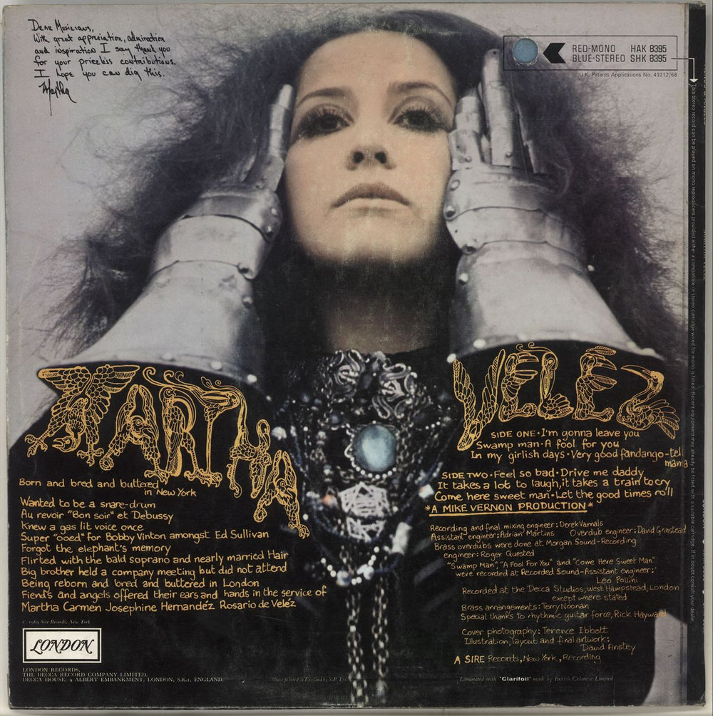 Martha Velez Fiends & Angels - 1st - VG UK vinyl LP album (LP record) MRVLPFI703978