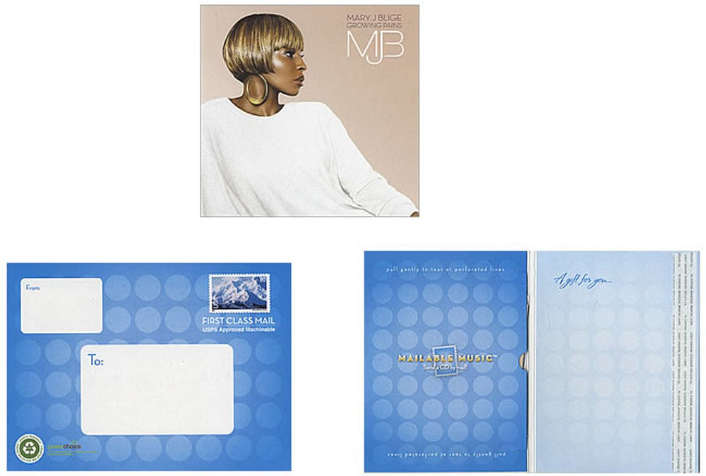 Mary J Blige Growing Pains - Mailable Music US CD album (CDLP) MJBCDGR435324