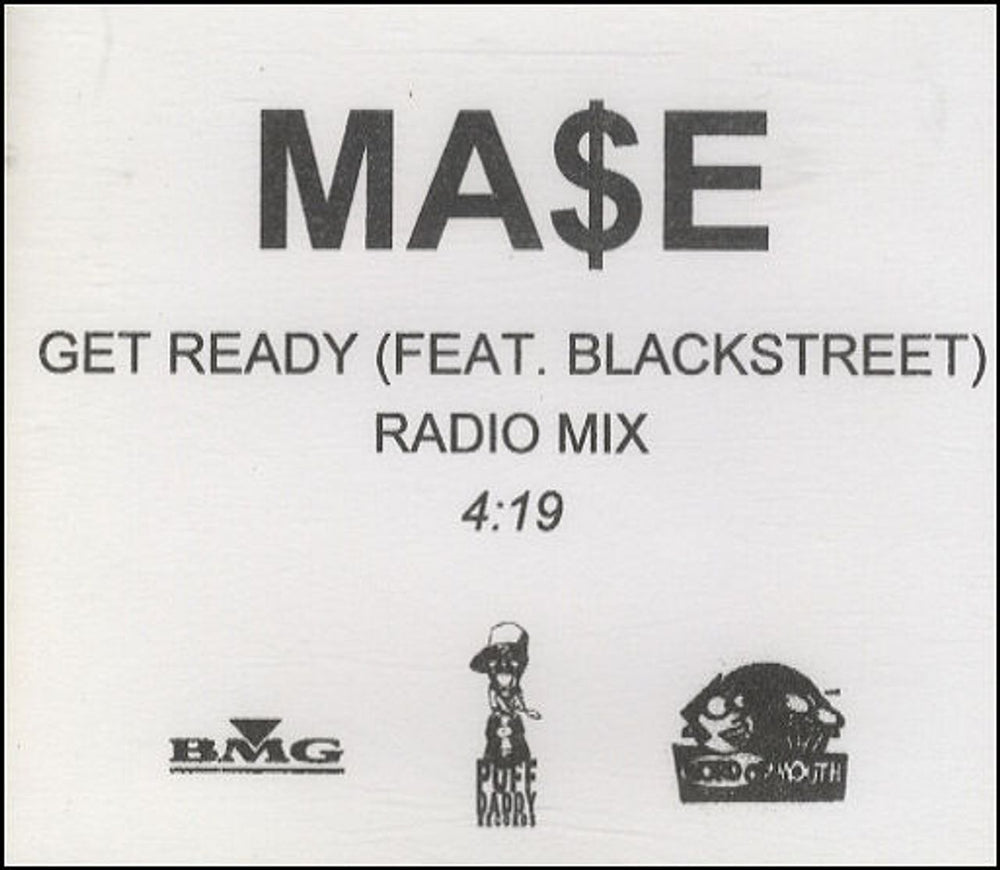 Ma$e Get Ready UK Promo CD-R acetate CDR ACETATE