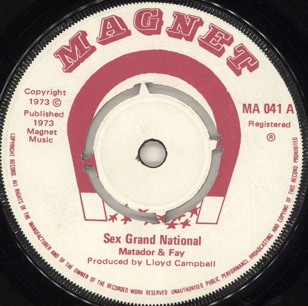 Matador & Fay Sex Grand National UK 7" vinyl single (7 inch record / 45) MA041