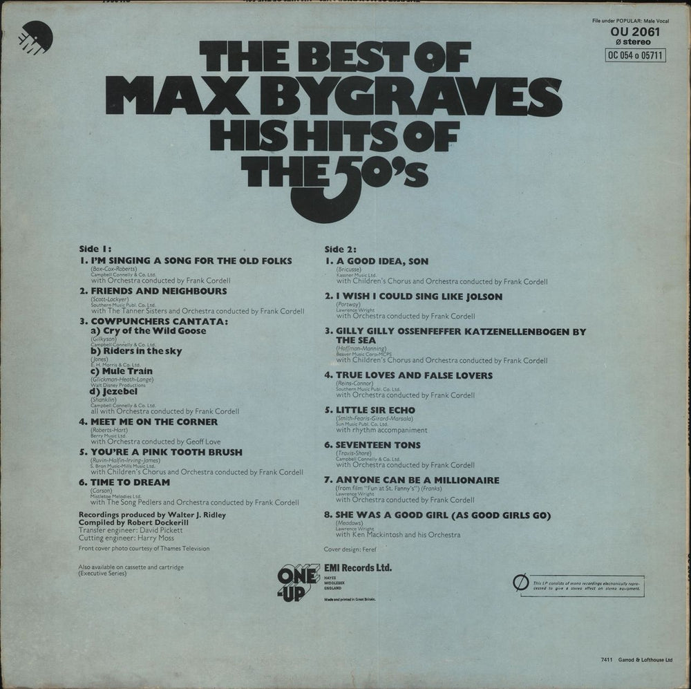 Max Bygraves The Best Of - His Hits of the 50's UK vinyl LP album (LP record)