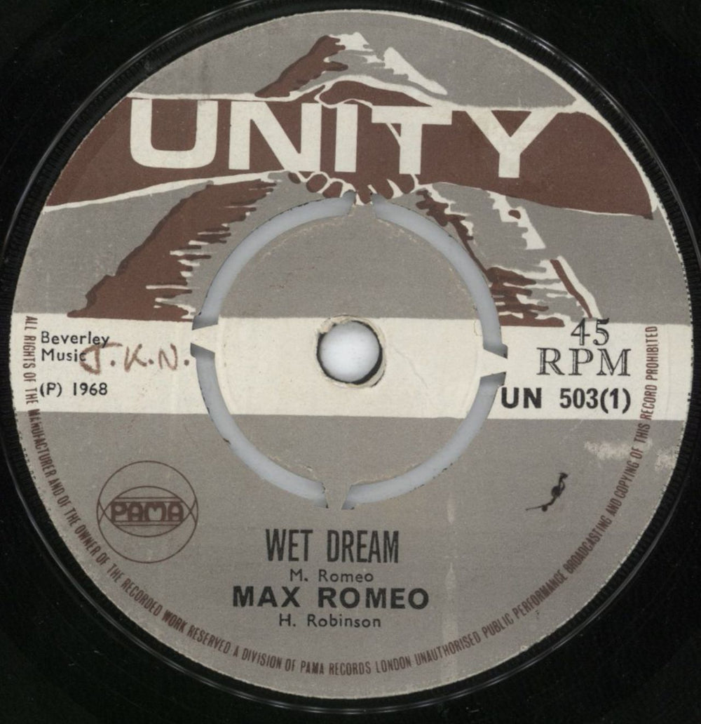 Max Romeo Wet Dream UK 7" vinyl single (7 inch record / 45) UN503