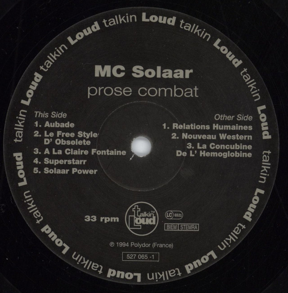 MC Solaar Prose Combat UK 2-LP vinyl record set (Double LP Album) 3GR2LPR788917