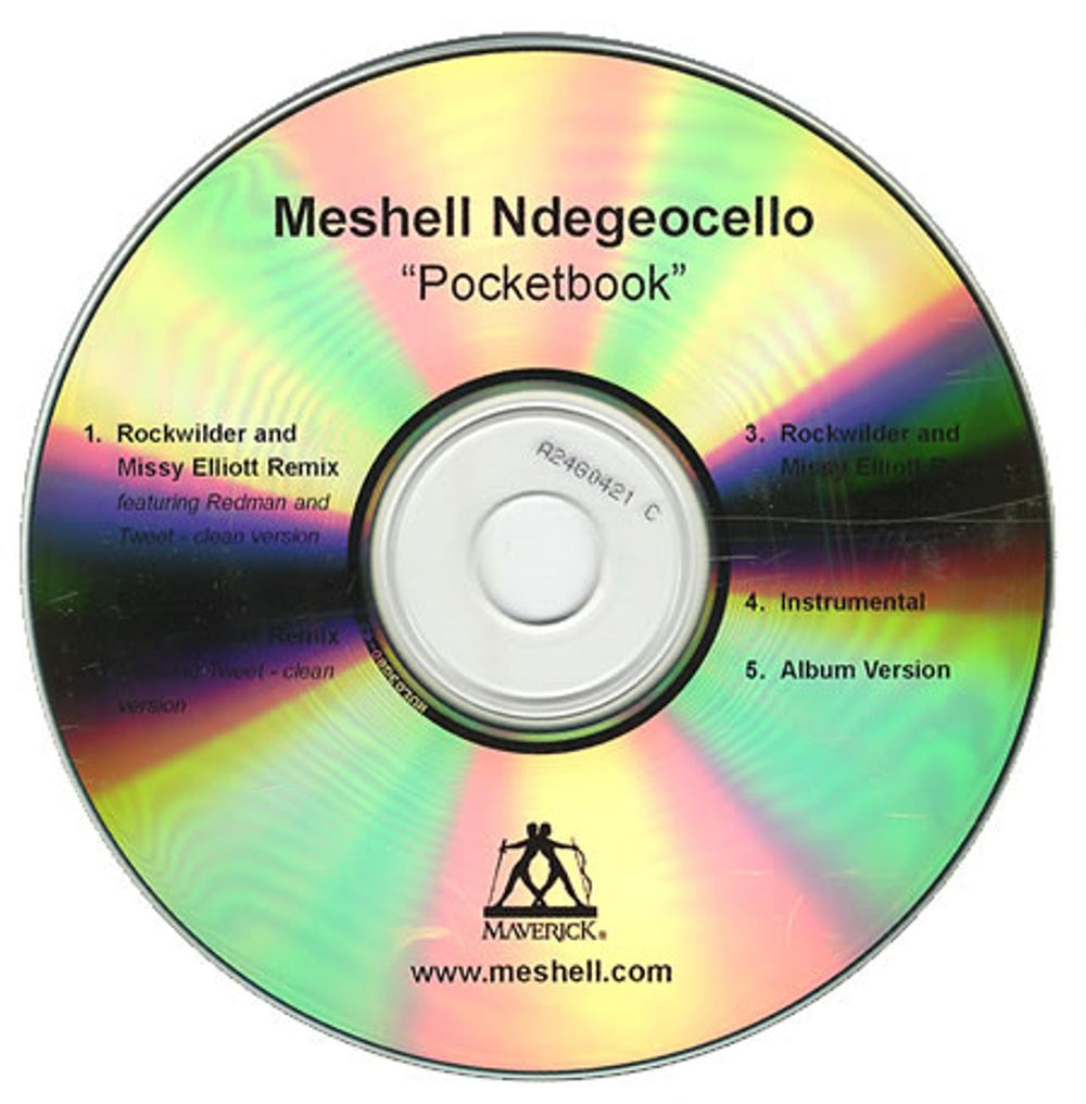 Me'Shell Ndegeocello Pocketbook US Promo CD-R acetate CDR ACETATE