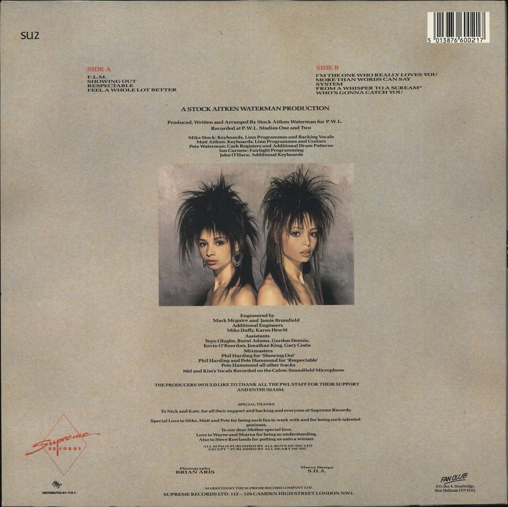 Mel & Kim F.L.M. UK vinyl LP album (LP record) 5013876600217