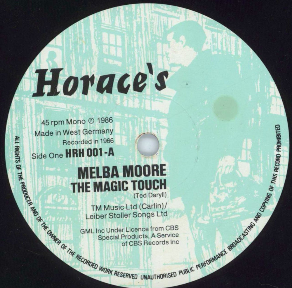 Melba Moore The Magic Touch German 7" vinyl single (7 inch record / 45) HRH001