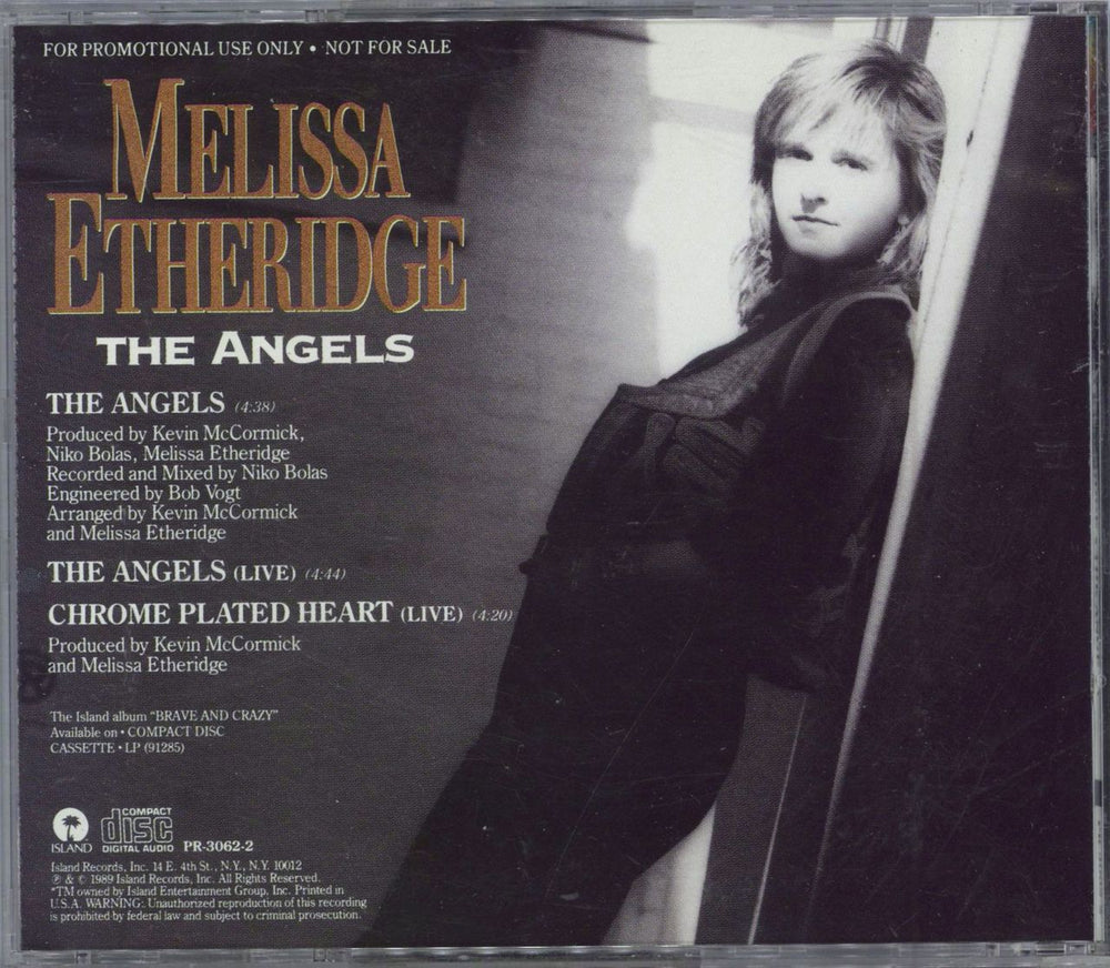 Melissa Etheridge The Angels US Promo CD single (CD5 / 5") ETHC5TH17425