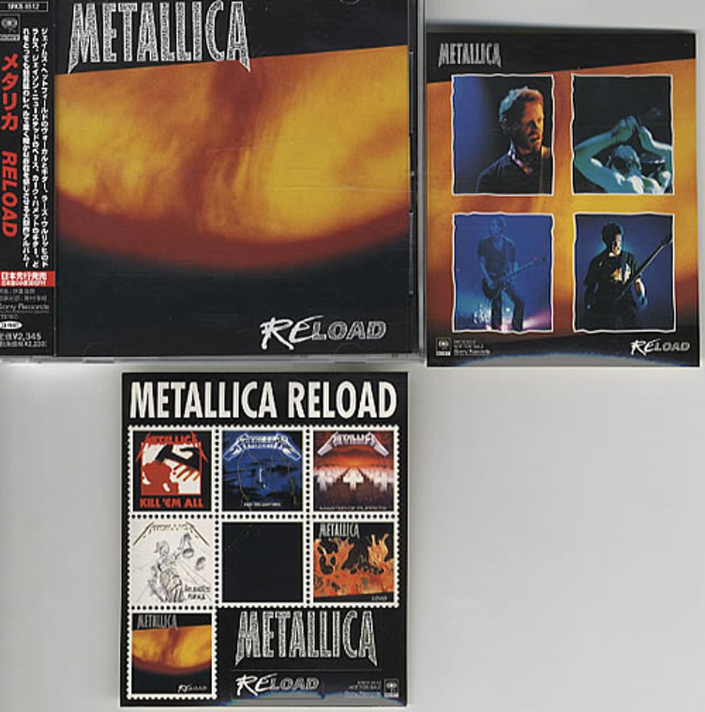 Metallica Reload + 2 Stickers Japanese Promo CD album (CDLP) SRCS-8512