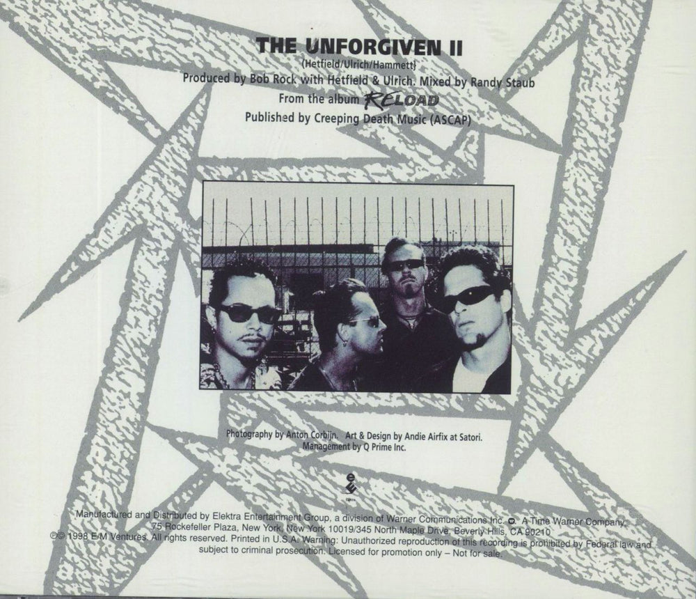 Metallica The Unforgiven II US Promo CD single (CD5 / 5")