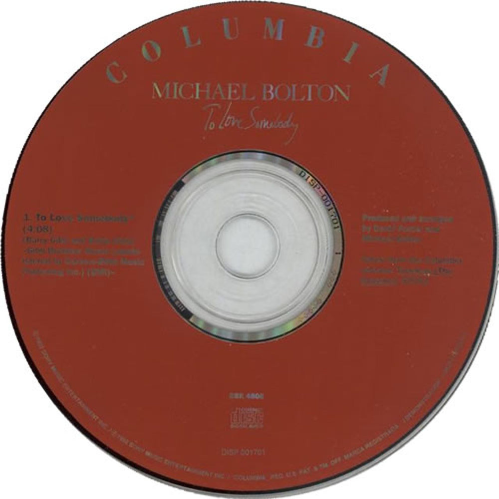 Michael Bolton To Love Somebody US Promo CD single (CD5 / 5") BOLC5TO38125