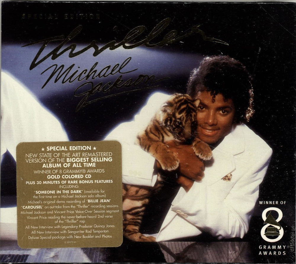 Michael Jackson Thriller - Sealed US CD album (CDLP) EK66073