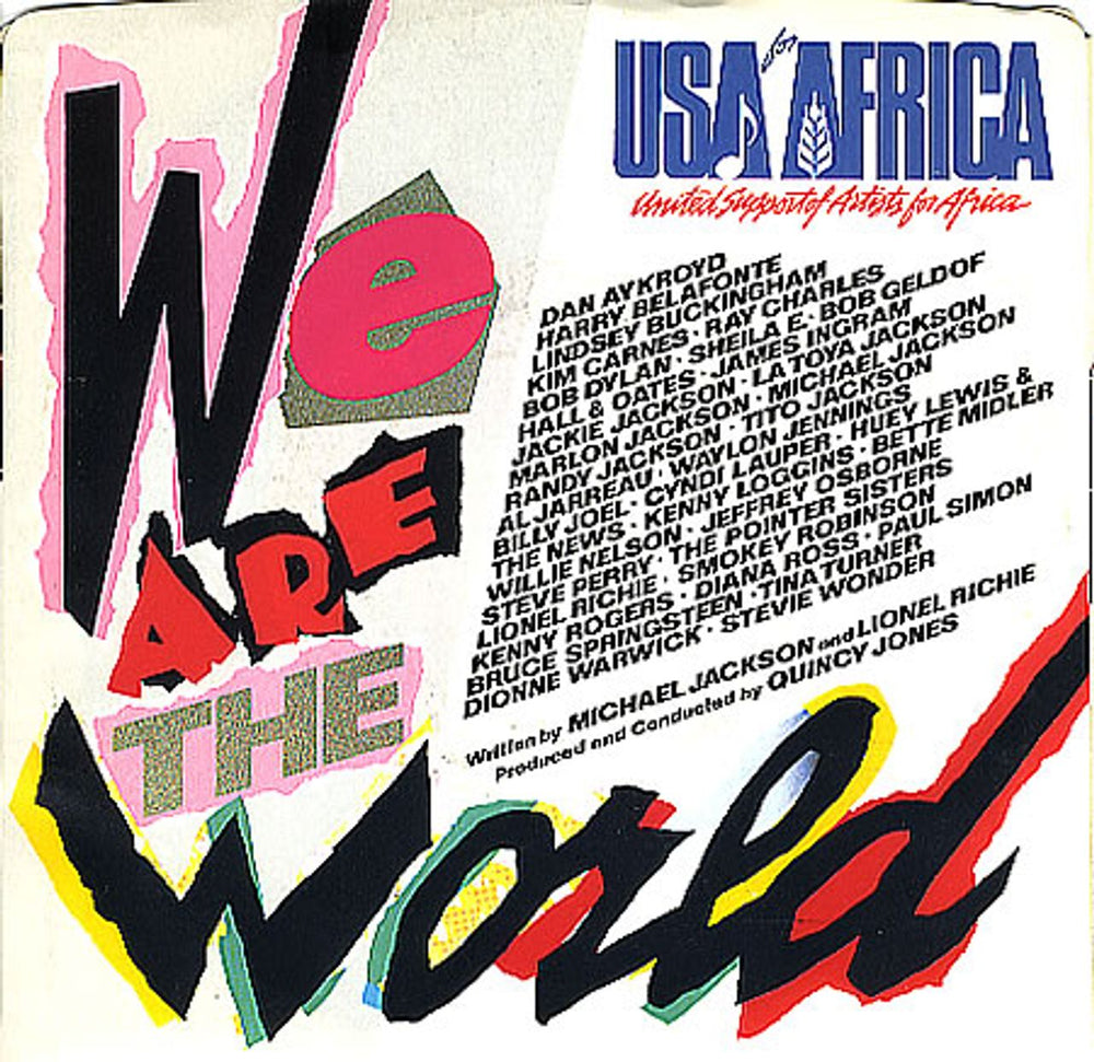 Michael Jackson We Are The World US 7" vinyl single (7 inch record / 45) US7-04839