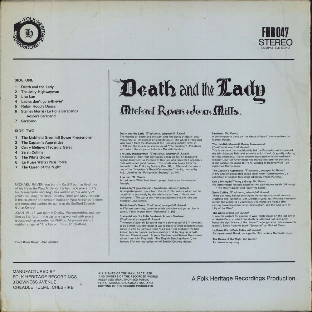 Michael Raven Death And The Lady UK vinyl LP album (LP record)