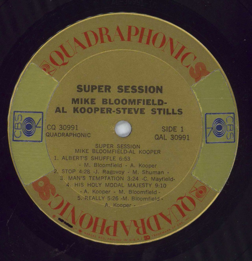 Mike Bloomfield & Al Kooper Super Session - Quad US vinyl LP album (LP record) NXKLPSU325282