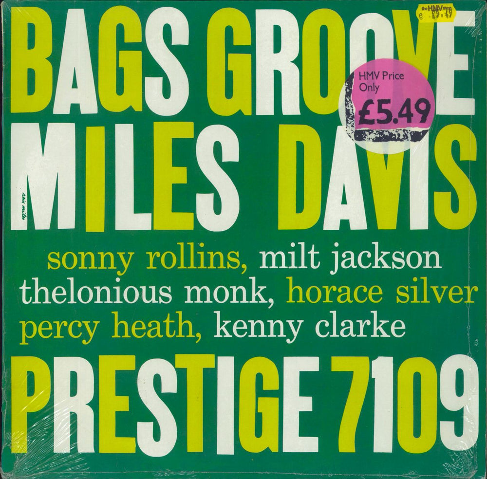 Miles Davis Bags Groove - stickered shrink German vinyl LP album (LP record) PR7109