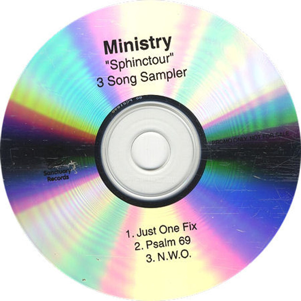 Ministry Sphinctour - 3 Song Sampler US Promo CD-R acetate CDR ACETATE